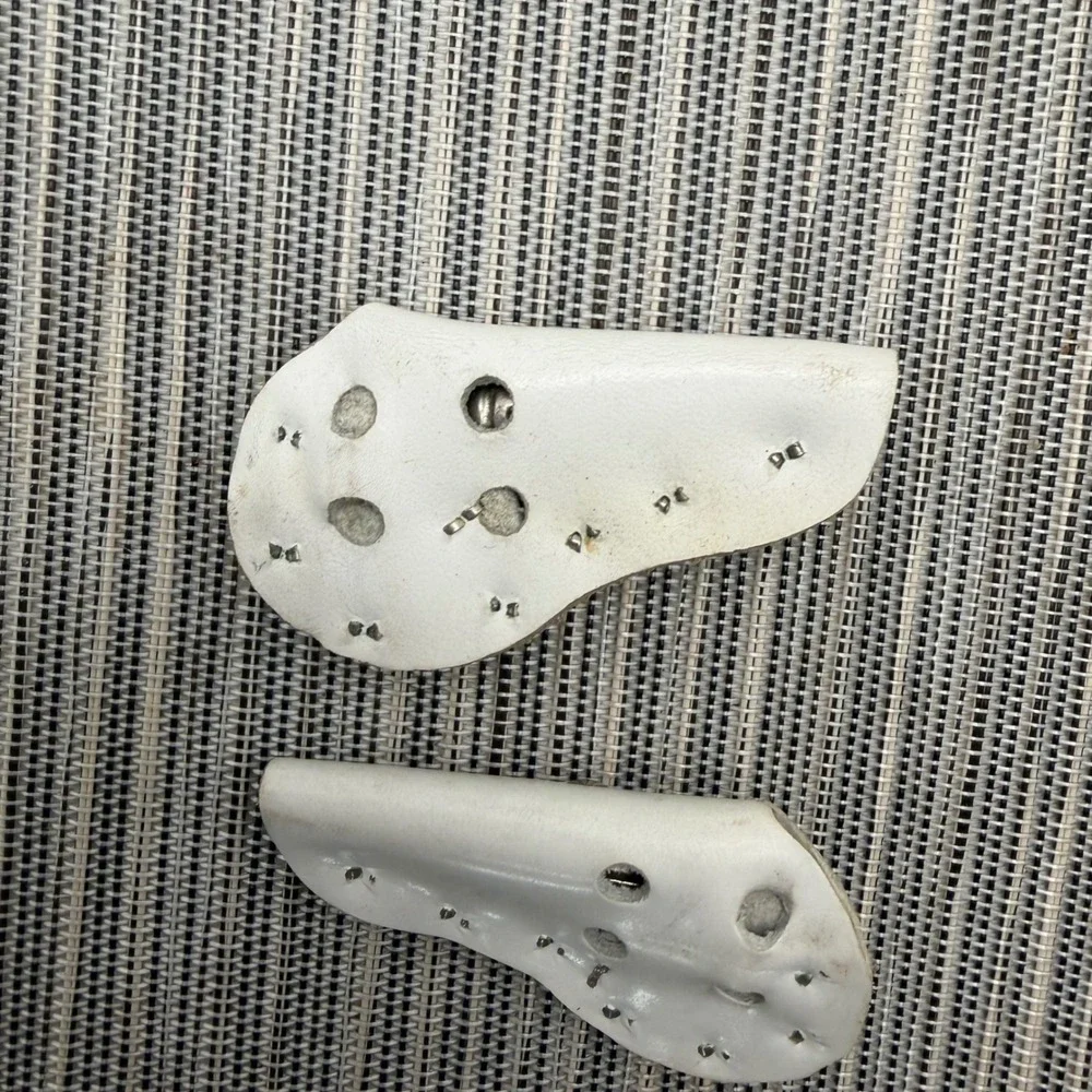 Vintage 50s Metal 6 Shooter Gun Diaper Clip Brooch White Studded Holster Set 2pc